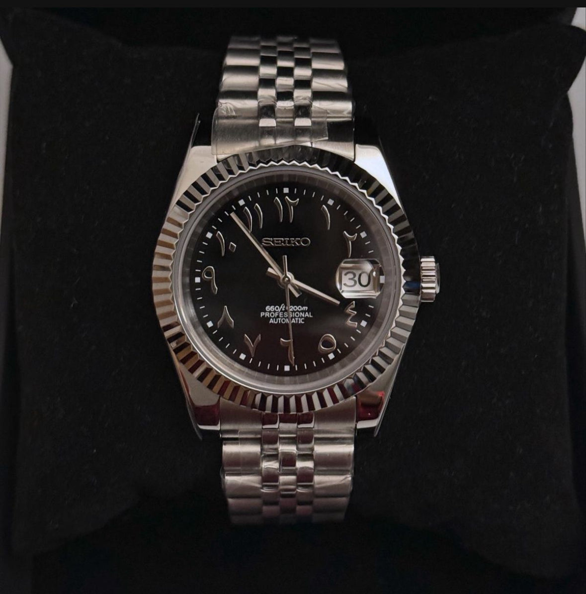 Seiko Mod Arabic Automatic Noire