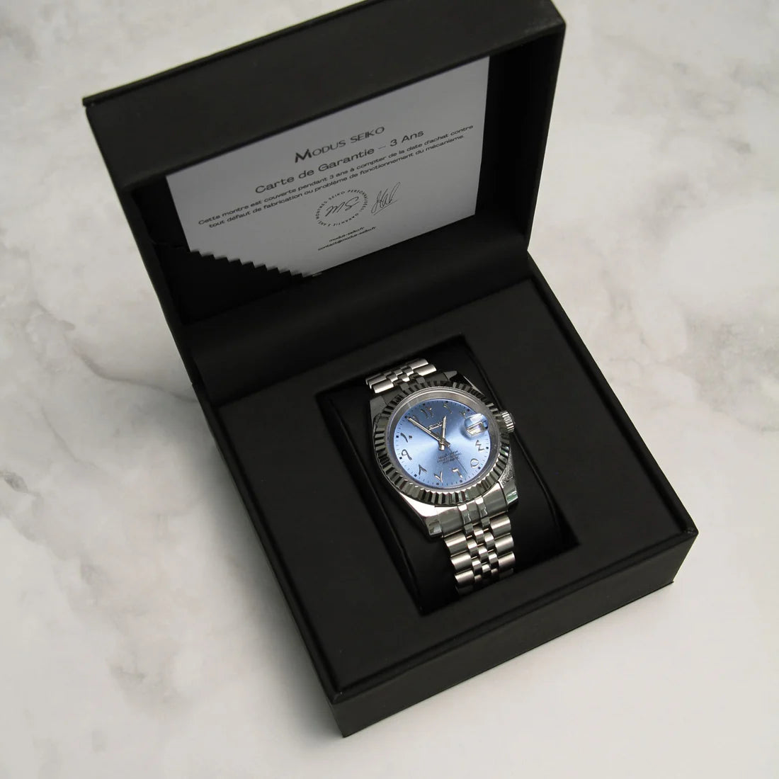 Seiko Mod Arabic Automatic Bleu