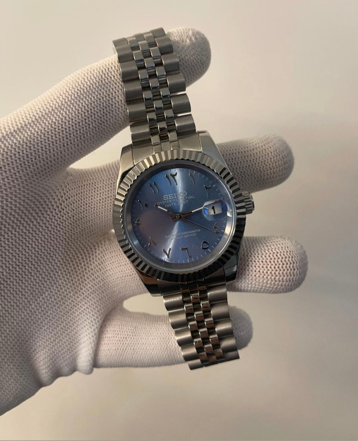 Seiko Mod Arabic Dial Bleu