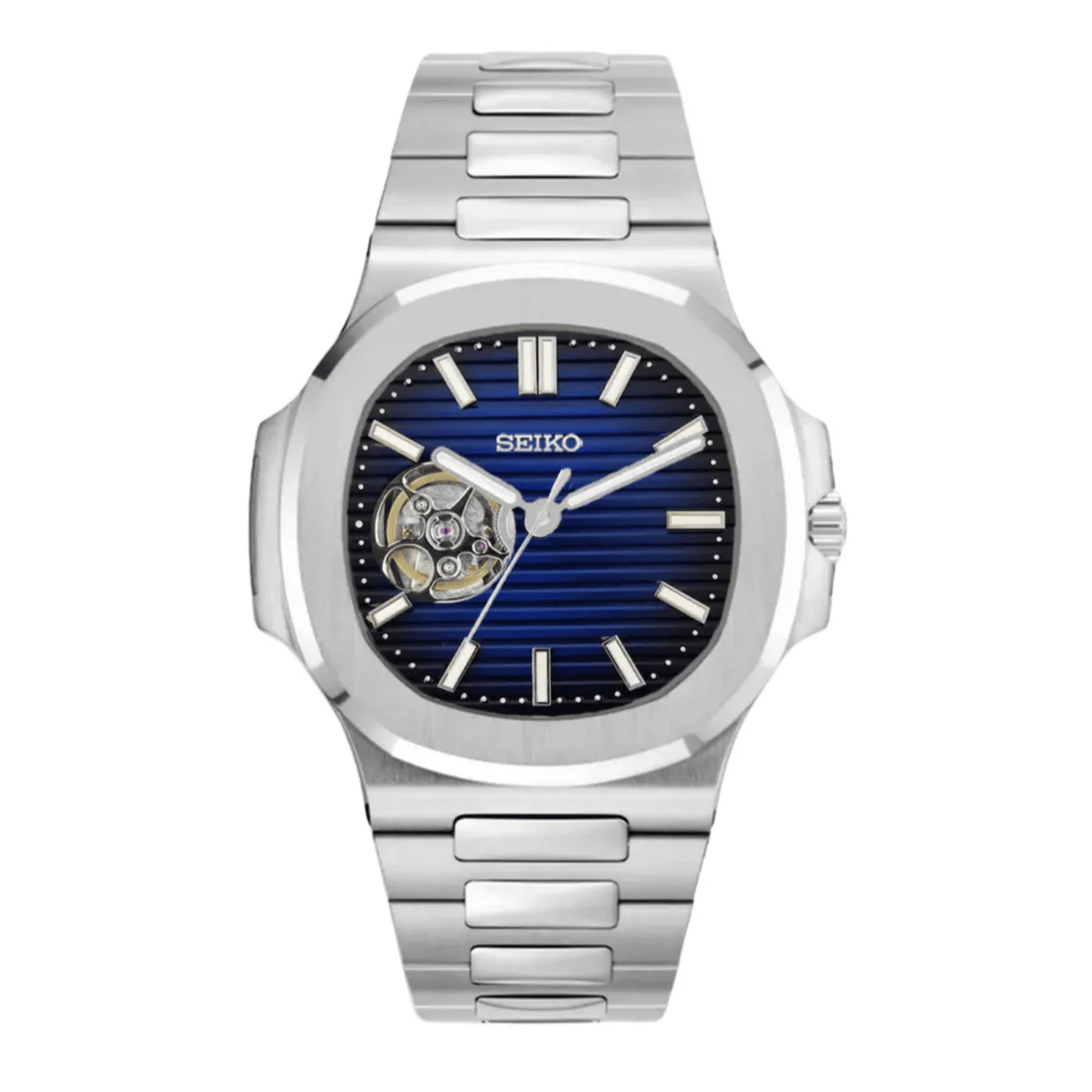 Seiko Mods Nautilus Blue