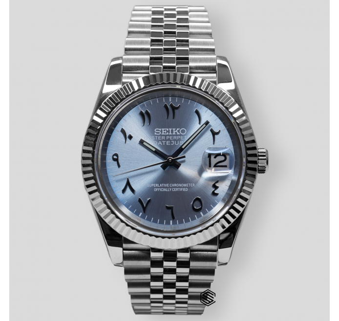 Seiko Mod Arabic Dial Bleu
