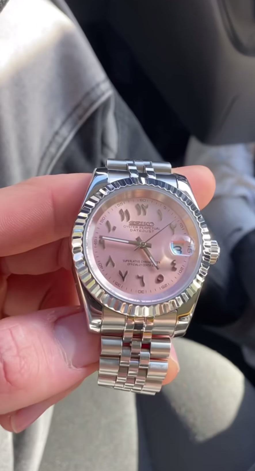Seiko Mod Arabic Dial Rose