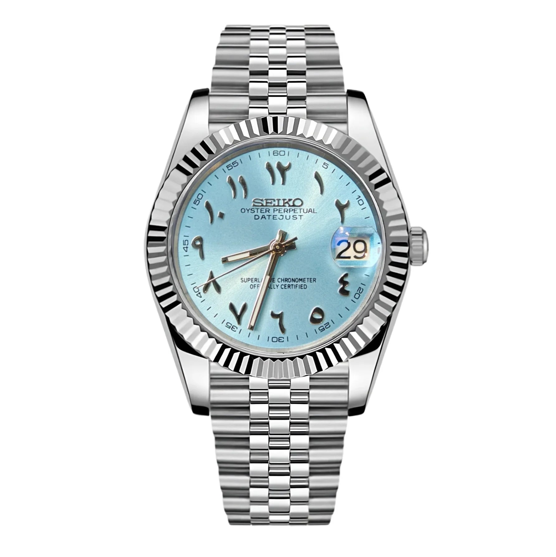 Seiko Mod Arabic Dial Bleu